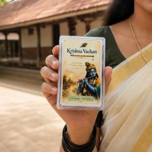 Krishna Vachan – 50 Divine Quote Cards | Daily Wisdom & Spiritual Inspiration | Malayalam & English